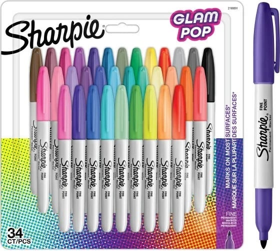 Marker Sharpie Glam Pop, 6 copë