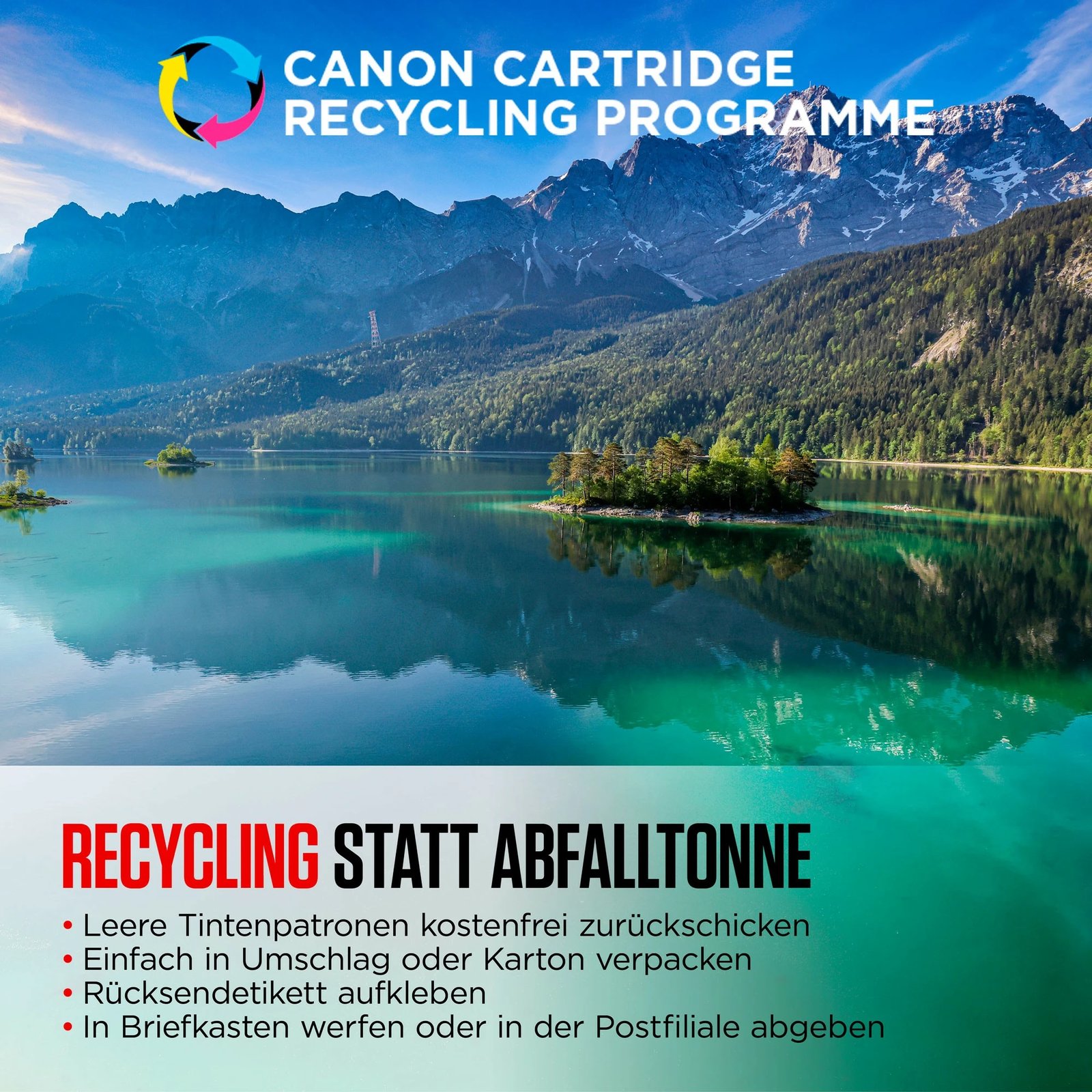 Toner Canon 5224B015, 3 copë, Foto pako vlerë, E zezë, Cyan, Magenta, E verdhë