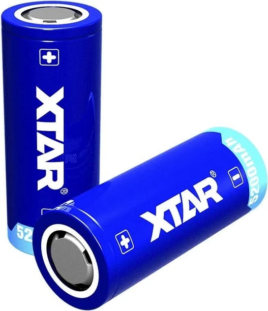 Bateri rikarikueshme XTAR 26650, 5200 mAh, 3.6V, Li-Ion, Blu