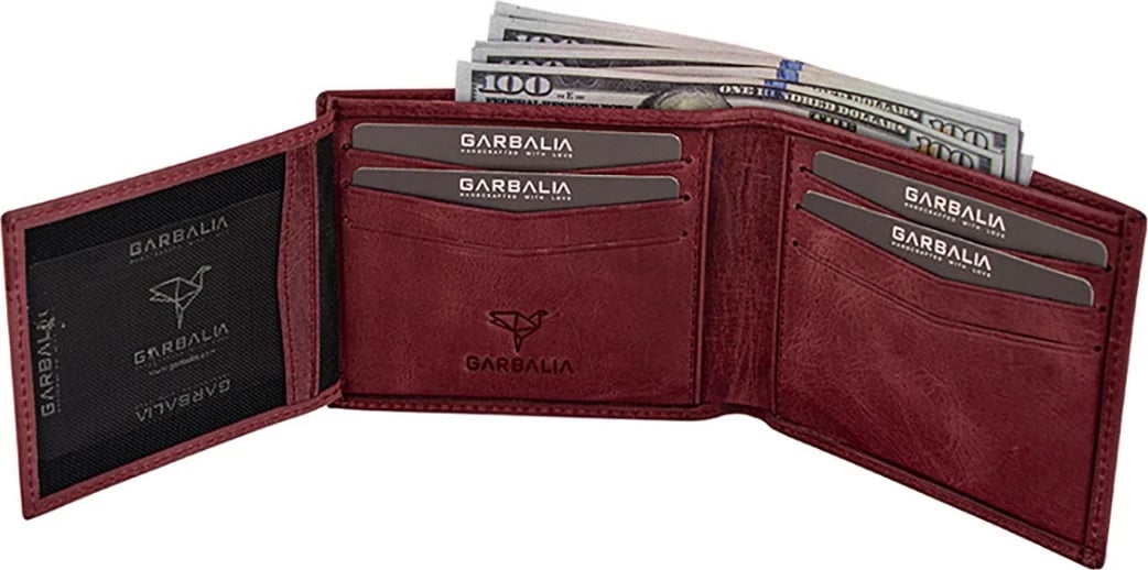 Portofol për burra, Zoozie Bags, Altadena, ngjyrë e kuqe e errët