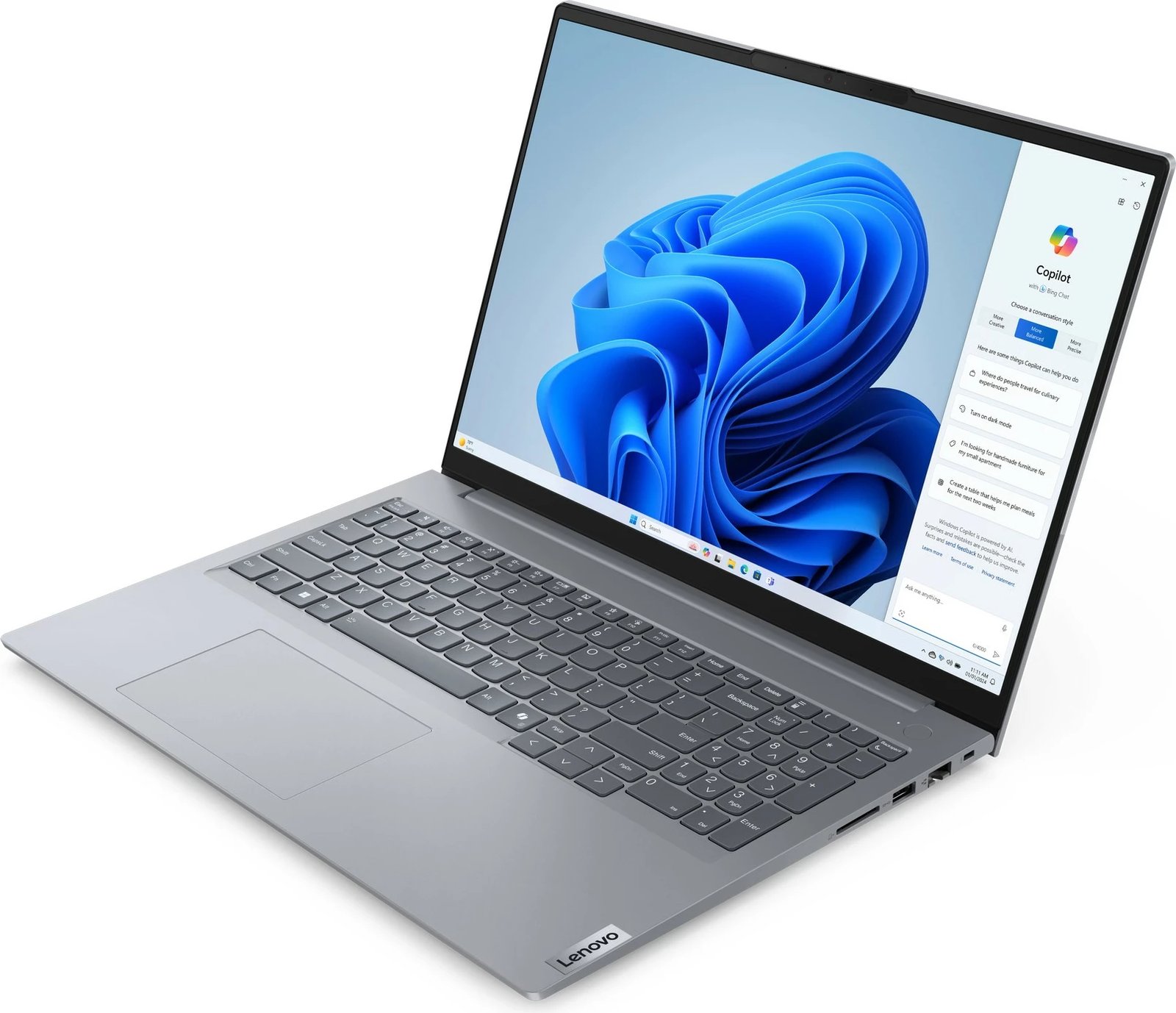 Laptop Lenovo ThinkBook 16 G7 ARP, Ryzen 5, 32GB RAM, 1TB SSD, Arctic Grey