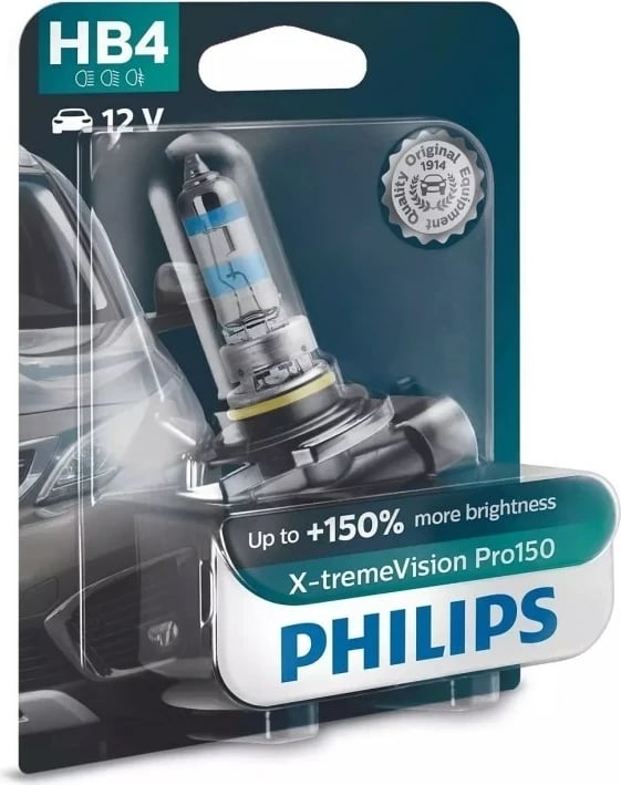 Llambë halogjene Philips 9006XVPB1 HB4, 51 W, 12 V, X-tremeVision Pro150
