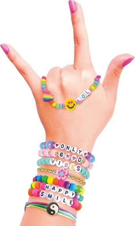 Set kreativ byzylykë miqësie, Epee Project Glam EP60469, 300+ aksesorë, për vajza 6+, shumëngjyrësh