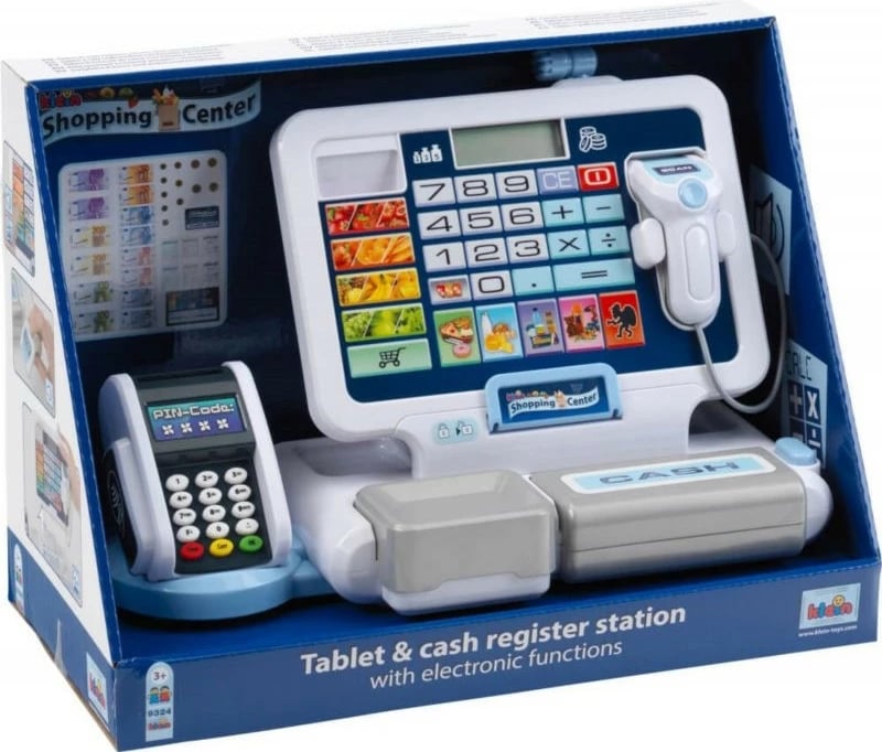 Kasë lodër Klein 9324 me terminal dhe skaner, argjendtë/bardhë, set për fëmijë