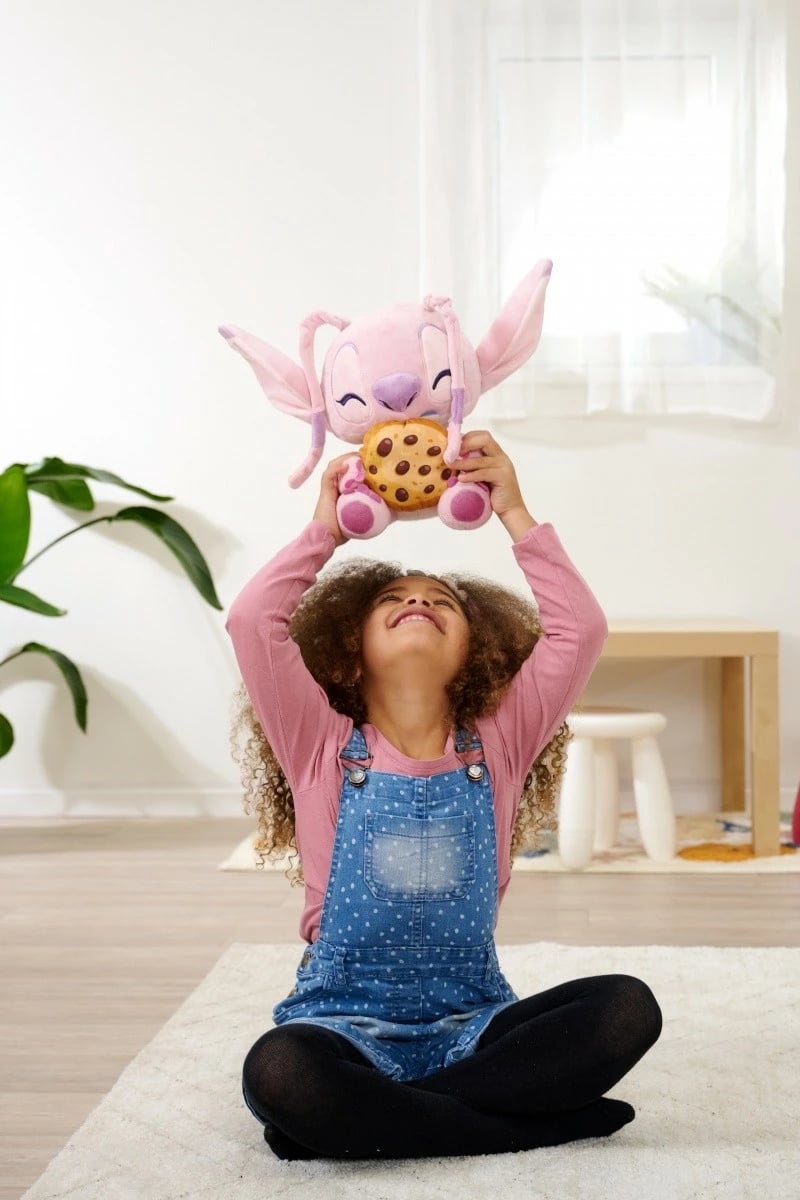 Lodër pelushi Disney Angel me biskotë, Simba, 25 cm, shumëngjyrëshe