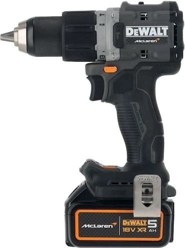 Makine shpuese/vidëzuese DeWalt MCLAREN DCD85MP2T, 18V, 5Ah, me 2 bateri, e verdhë/zezë, me valixhe
