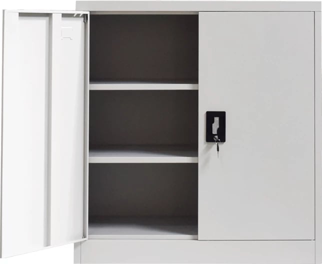 Kabinet metalik ngjyrë gri e lehtë 90x45x90cm
