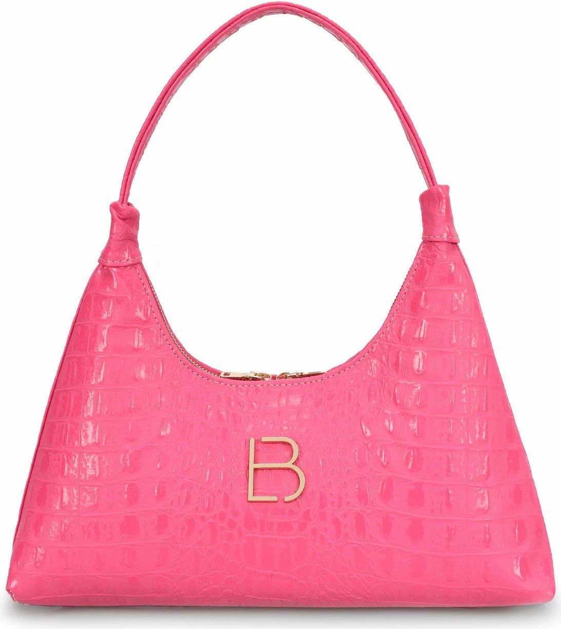 Çantë shpatull për femra, Lucky Bees, croco fuchsia, 505