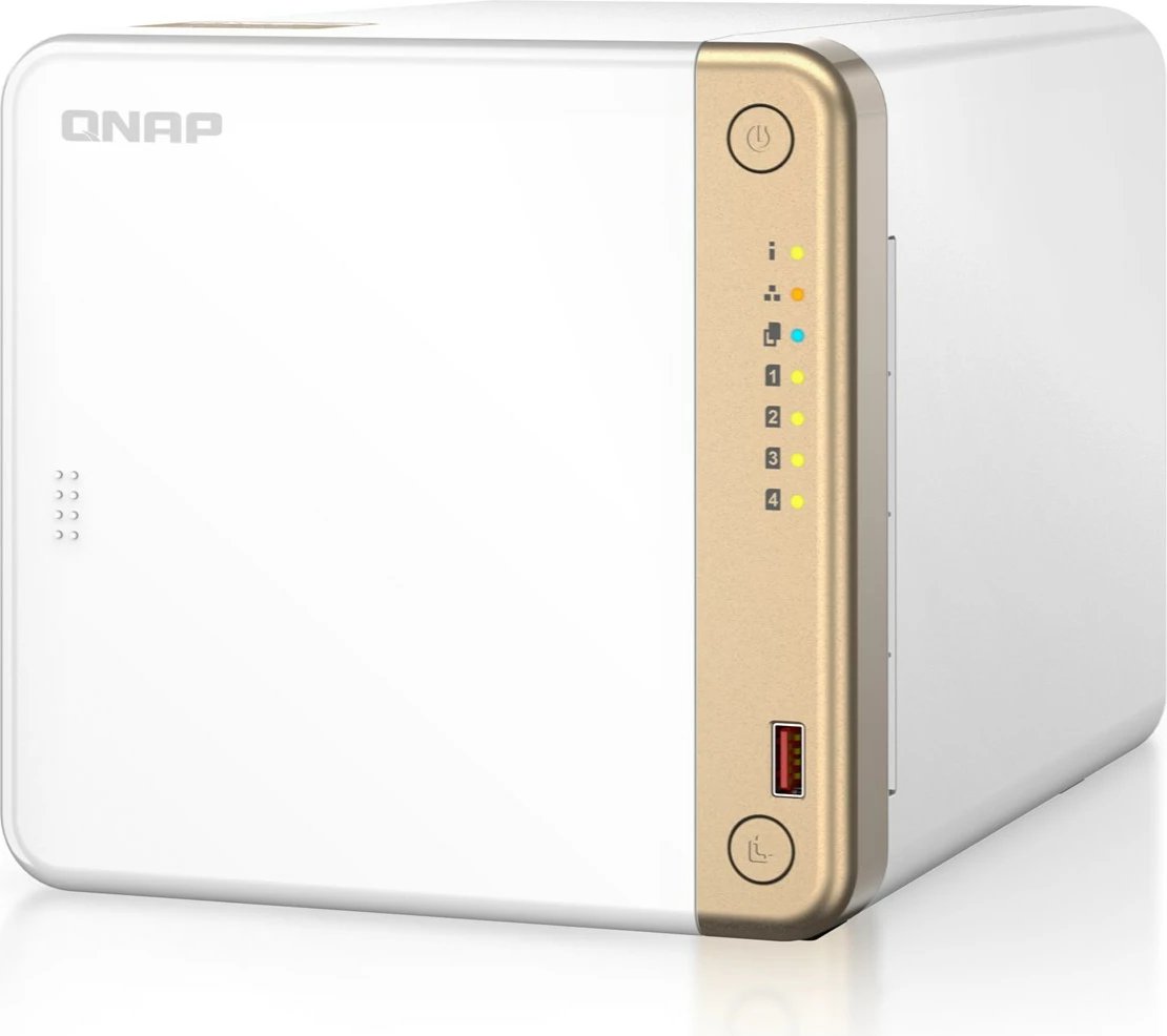 Kasë NAS QNAP TS-462-4G, Intel Celeron N4505, 4 GB RAM DDR4, Tower, Bardhë