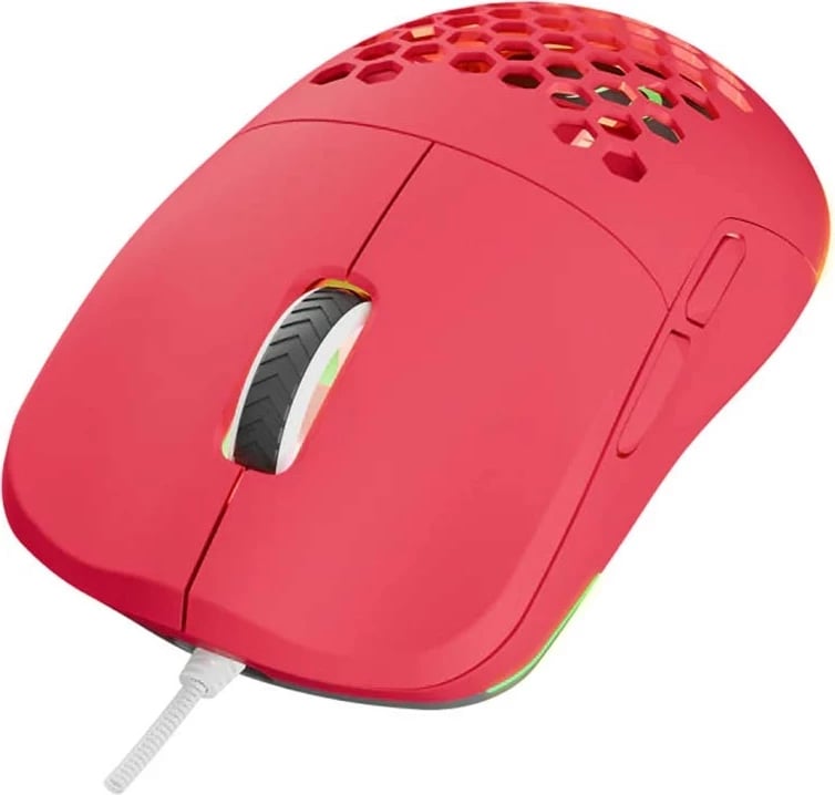 Maus gaming Rampage BLINK, USB, 12800 DPI, RGB, sensor optik, rozë