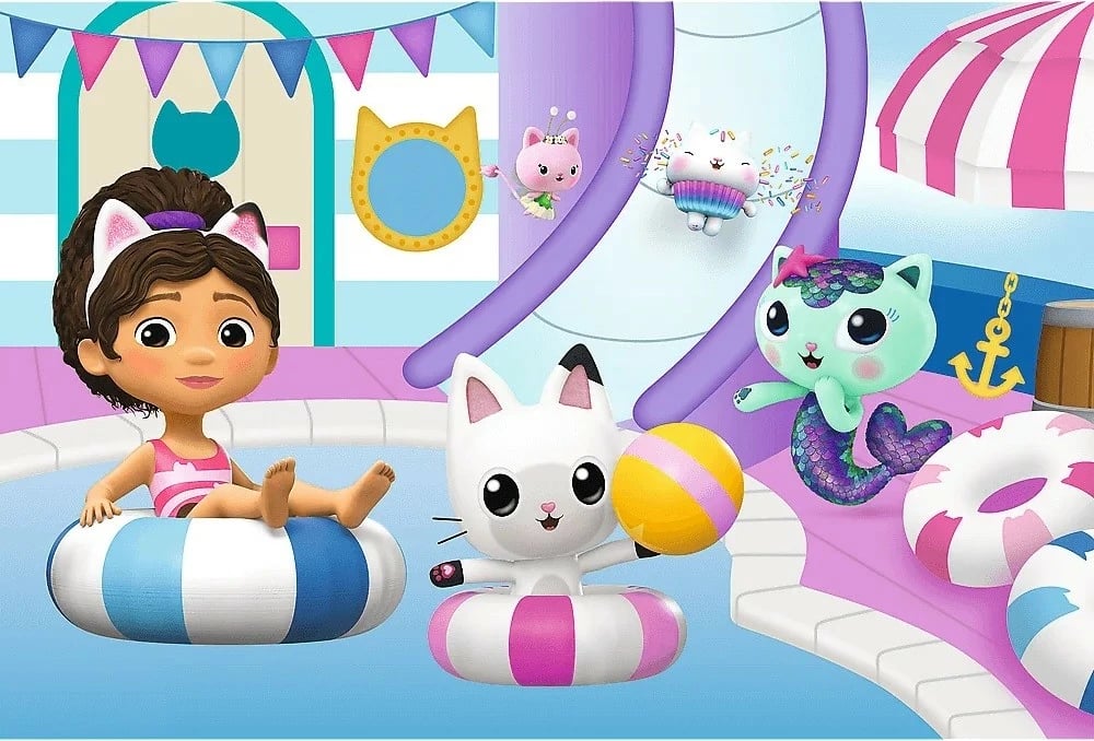 Puzzle Gabby's Dollhouse Trefl 60 pjesë, 33x22 cm, për fëmijë Puzzle Gabby's Dollhouse Trefl 60 pjesë, 33x22 cm, për fëmijë