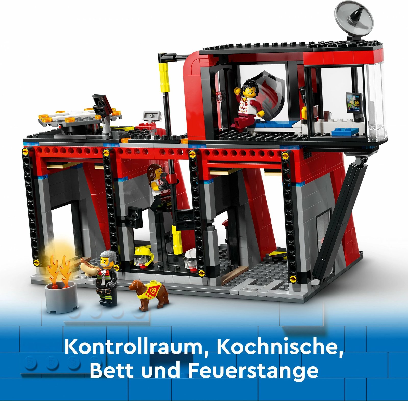 Set ndërtimi LEGO City 60414, stacion zjarri me kamion, 843 pjesë, shumëngjyrësh Set ndërtimi LEGO City 60414, stacion zjarri me kamion, 843 pjesë, shumëngjyrësh