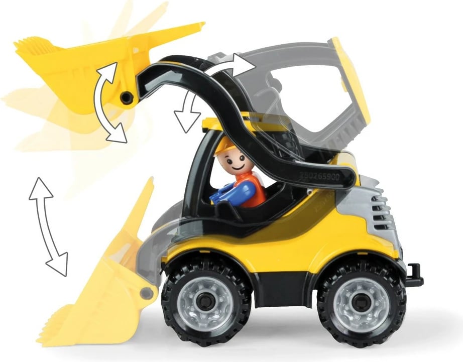 Ekskavator lodër Lena 21cm, plastik, verdhë/zi, në kuti Ekskavator lodër Lena 21cm, plastik, verdhë/zi, në kuti