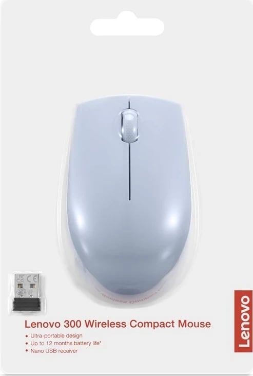 Mausi pa tela Lenovo 300, Kompakt, Optik, Blu