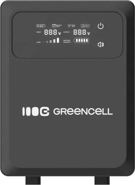 Kasë UPS Green Cell PowerCore UPSLPPC1000, 1000W/1500VA, 12VDC, e zezë