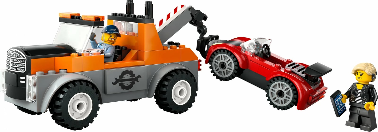 Set ndërtimi LEGO City 60435, kamion tërheqës me veturë sportive, 101 pjesë, shumëngjyrësh