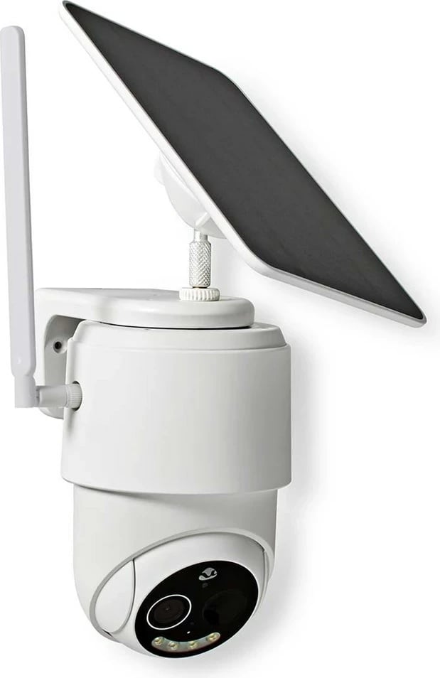 Kamerë sigurie IP dome nedis SIMCBO50WT, 2MP, 4G, Wireless, me panel diellor, E bardhë