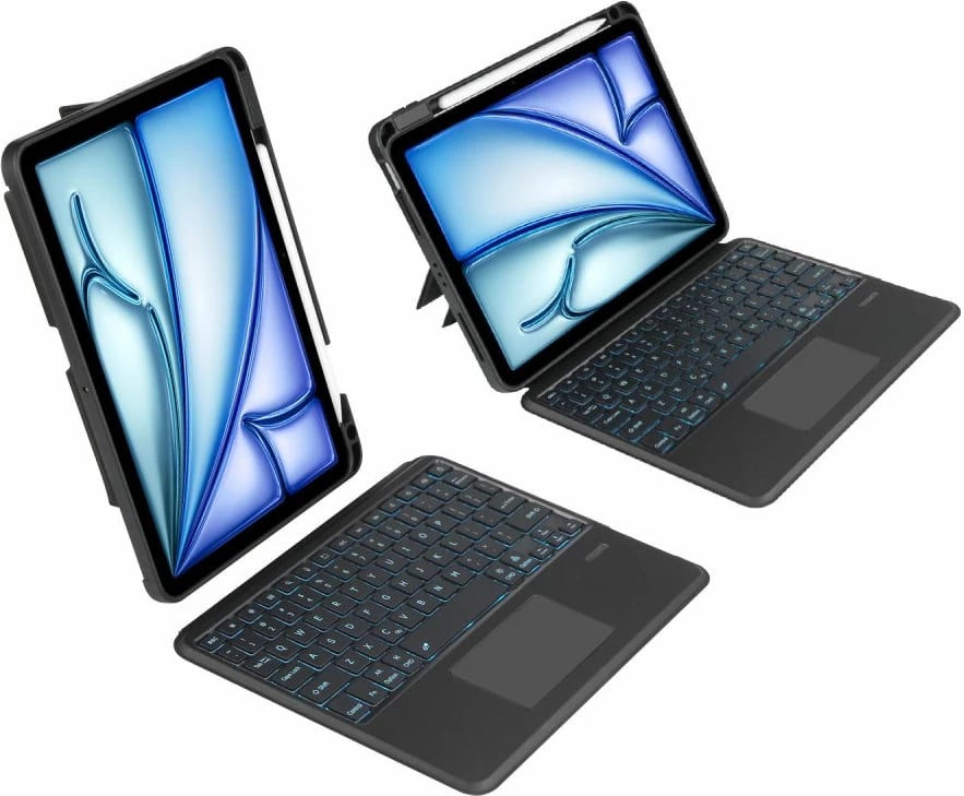 Mbështjellës me tastierë Bluetooth Tech-Protect SC Mag Pen për iPad Air 10.9"/11", i zi, set