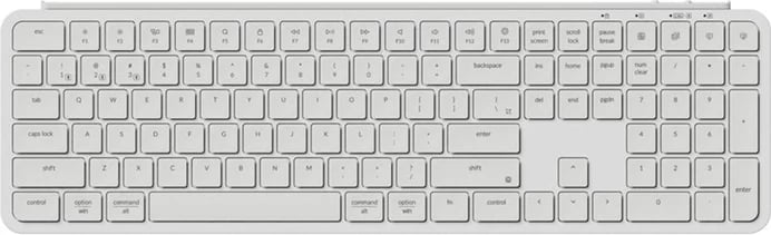 Tastierë pa tela Keychron B6 Pro, ultra e hollë, 2.4G, 109 taste, USB-C, e bardhë