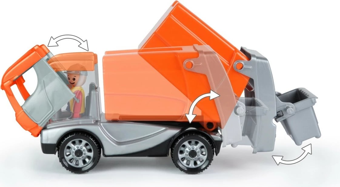 Kamion lodër Lena Truckies Garbage Truck 22 cm, portokalli/gri Kamion lodër Lena Truckies Garbage Truck 22 cm, portokalli/gri