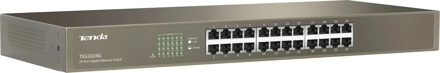 Switch Tenda TEG1024G, 24 porta, Gigabit, Metal, Blu