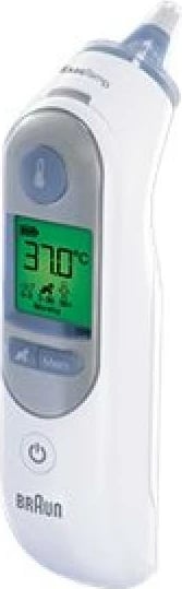 termometër veshit infrakuq, Braun, ThermoScan IRT 3030 (IRT3030WE), matje 1 sekondë, tregues akustik i etheve, memorie matjes, Celsius/Fahrenheit, me 21 kapeleta