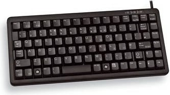 Tastierë Cherry G84-4100, Mini, Me kabllo, USB, AZERTY, Ngjyrë e zezë