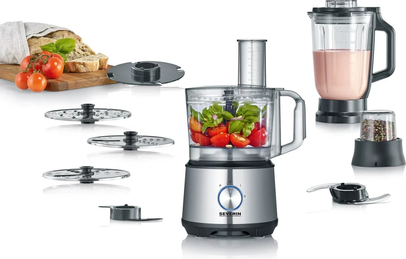 Procesor ushqimi Severin KM 3892, 1.5 L, 1200 W, Inox, i zi