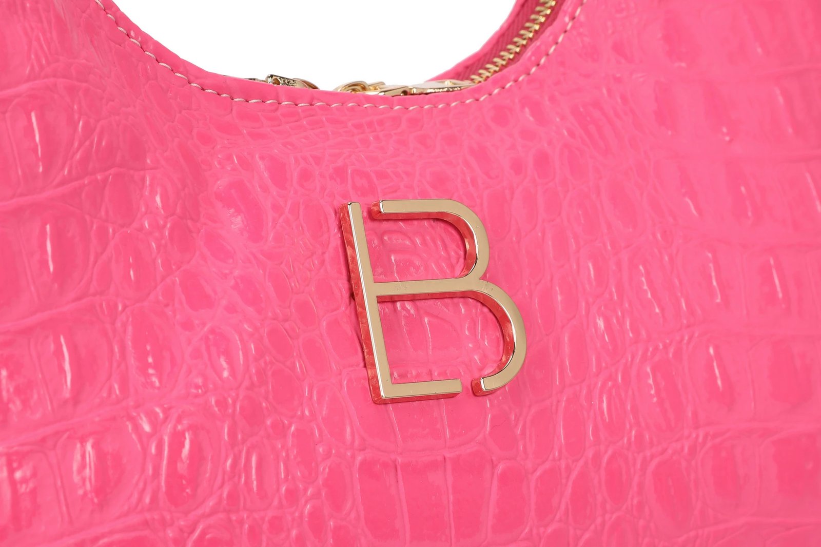 Çantë shpatull për femra, Lucky Bees, croco fuchsia, 505