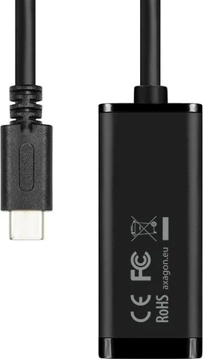 Adapter rrjeti AXAGON ADE-SRC, USB-C 3.2 Gen 1 në Gigabit Ethernet, i zi