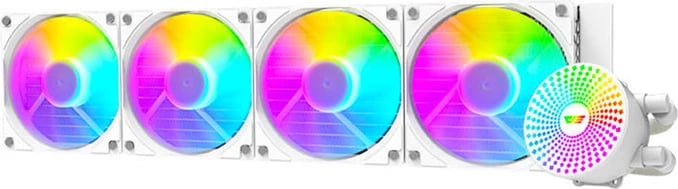 Kasë ftohje me ujë Darkflash DC480, ARGB, e bardhë