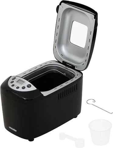 Aparat për bukë, Adler MS 6022, 15 programe, 850 W, kazan i heqshëm, dy përzjerës metalikë, 1000-1500 g, e zezë