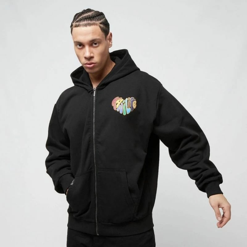 Duks me zip të plotë Karl Kani Woven Signature Kani Life OS për meshkuj dhe femra, ngjyrë e zezë