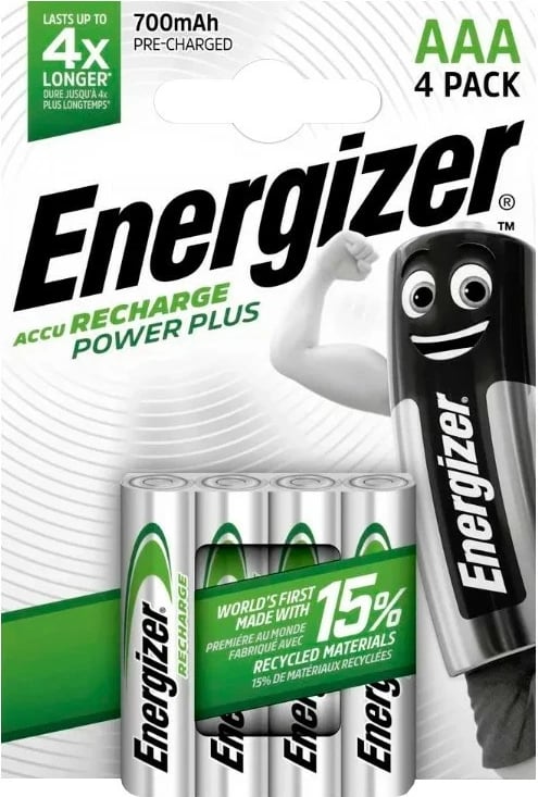 Bateri të rikarikueshme Energizer Power Plus AAA 700mAh, 4 copë