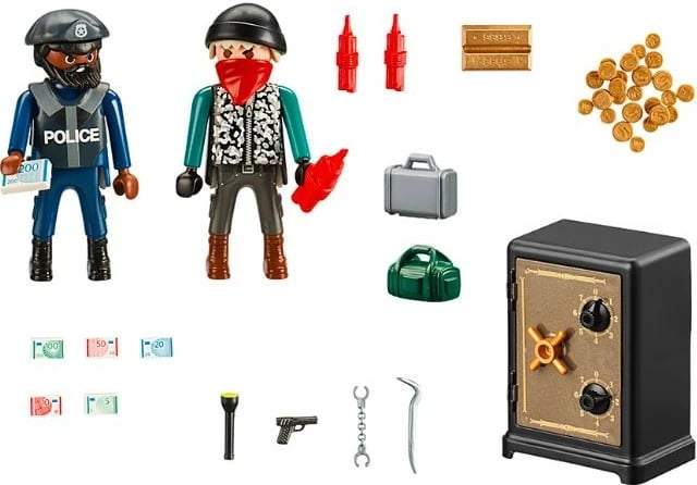 Set lodrash Playmobil City Action 70908 Starter Pack Safe Break-in, 53 pjesë