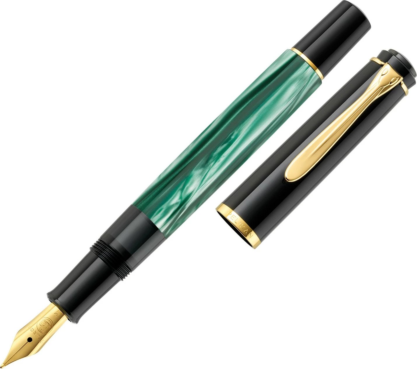 Stilolaps Pelikan M200, gjelbër mermer, me kuti dhurate