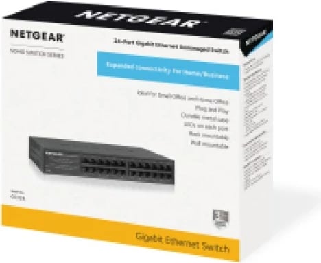 Switch NETGEAR GS324, 24 porta Gigabit Ethernet, i zi