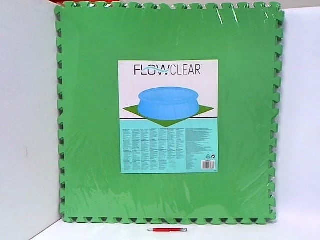 Mbrojtës dyshemeje për pishinë Bestway Flowclear 78cm x 78cm, i gjelbër, set prej 8 copësh