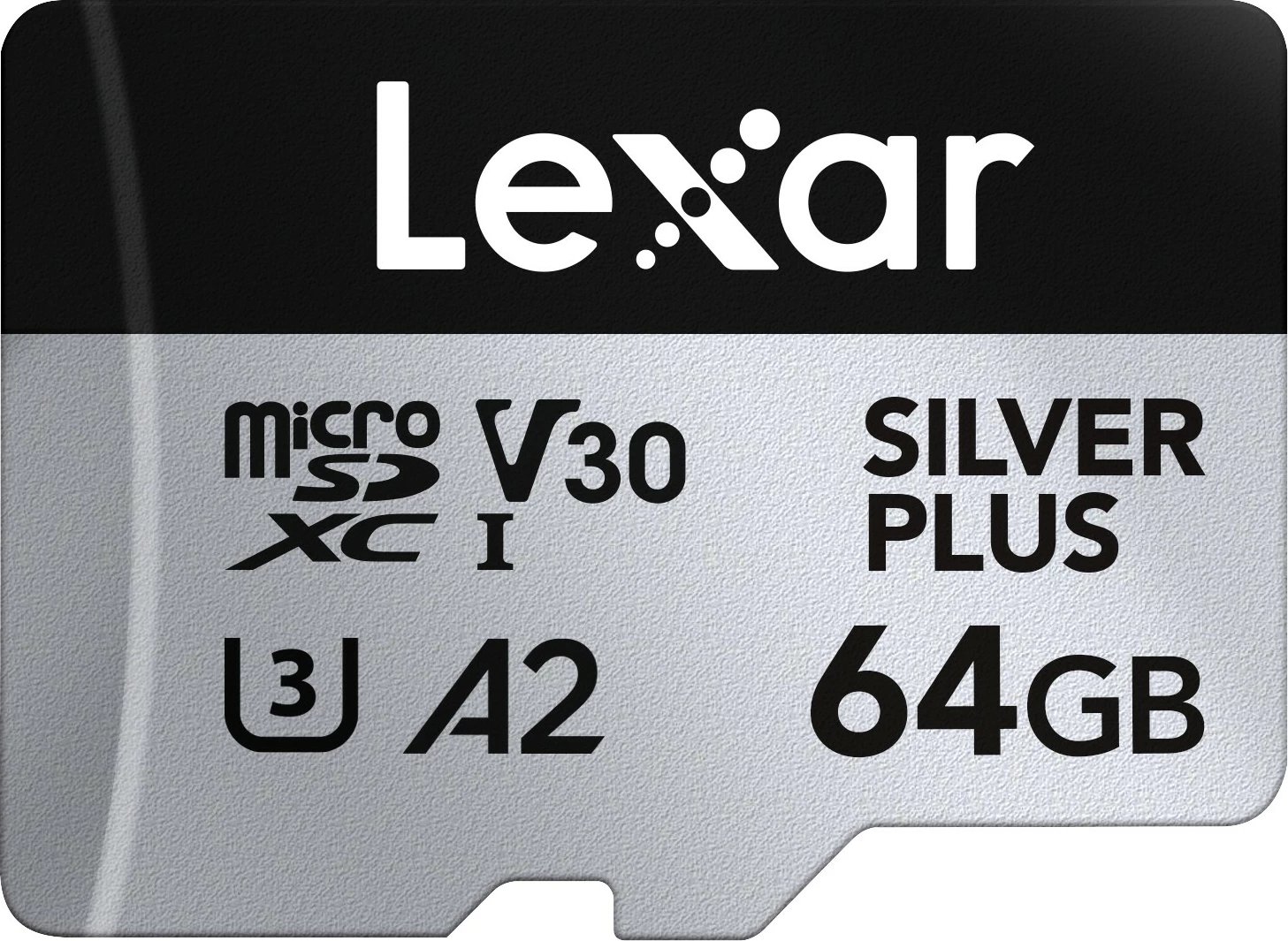 Kartë memorje microSD Lexar LMSSIPL064G-BNANG 64GB UHS-I A2 U3 V30 205/100MB/s me adapter SD Silver Plus