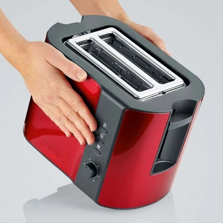 Tostier SEVERIN AT 2217, 2 feta, 800 W, Inoks, Kuqe
