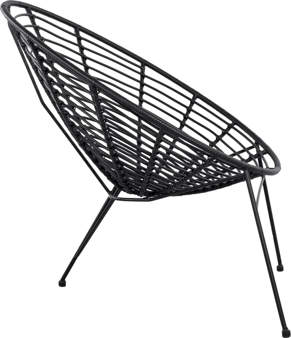 Karrige ALLEGRA, tipi fole, metalike, thurje, ngjyrë e zezë, 73x83x86 cm