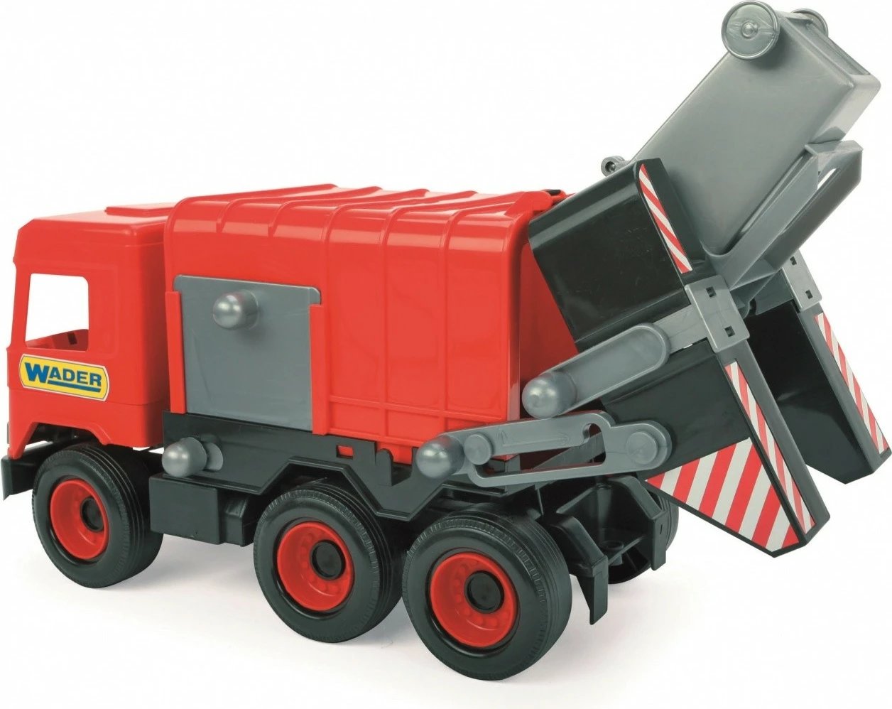 Kamion lodër Wader Middle Truck Garbage Truck, 38 cm, plastikë, kuq/gri, në kuti