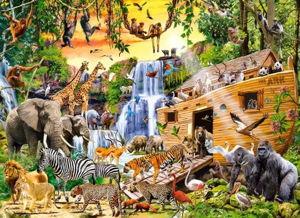 Puzzle Castor 300 pjesë Arka e Kafshëve të Egra për fëmijë