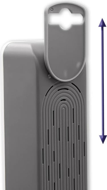 Kasë Qoltec 50288 me 4 dalje, 1.8m, Bardhë-Gri