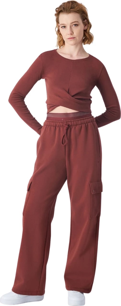 Maicë croptop për femra Champion, kafe