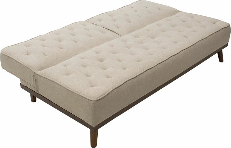 Divan shtrat Marco, material bezhë, 180x80x80cm