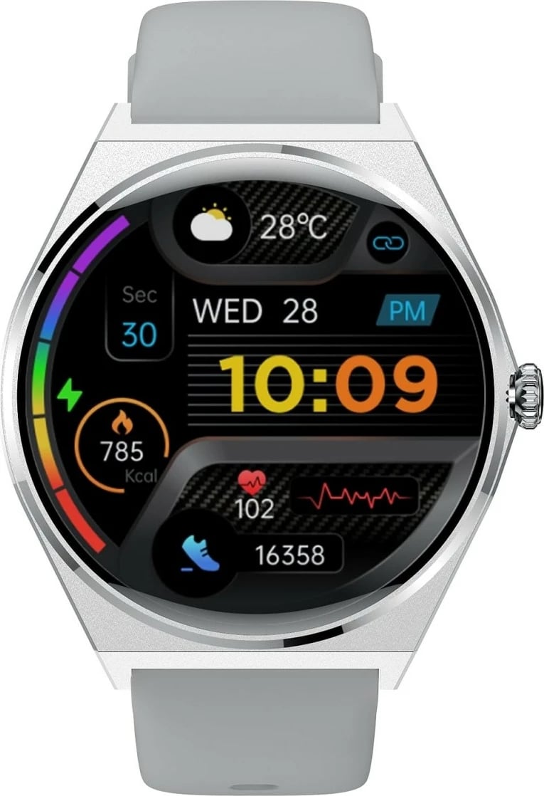 Smartwatch EcoWatch EW05 SL, 1.43", AMOLED, Bluetooth, Argjend