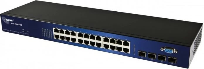 Switch ALLNET 127211, Managed, L2, Gigabit Ethernet, Rack mounting, 19U, Wall mountable