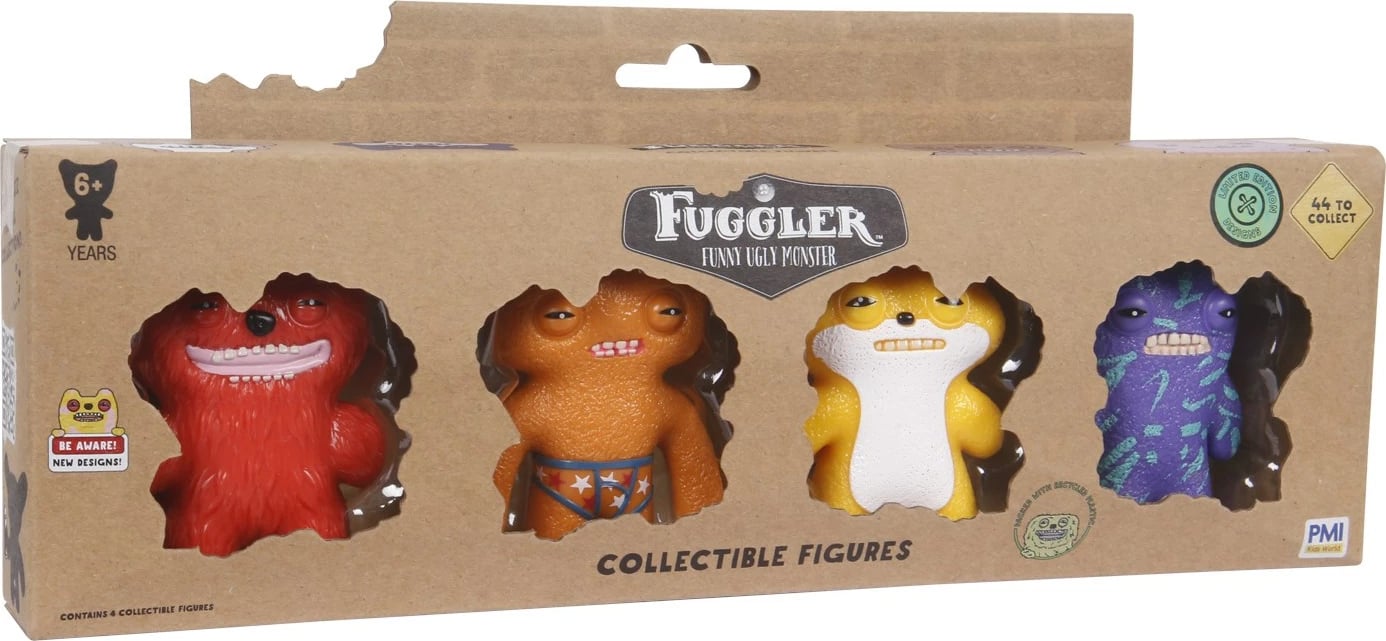 Set figurina koleksionuese Fuggler, P.M.I. Kids World, Limited Edition 1.5, 4 copë