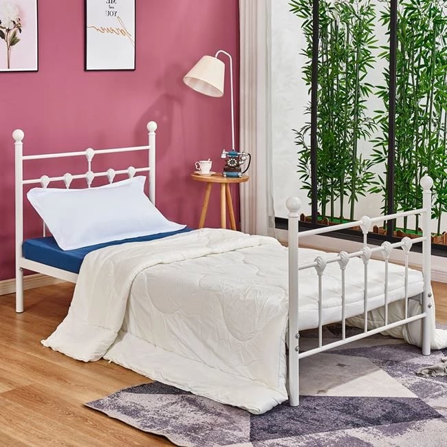 Krevat metalik JACINDA, ngjyrë e bardhë, FH574.02, 90x190 cm Krevat metalik JACINDA, ngjyrë e bardhë, FH574.02, 90x190 cm